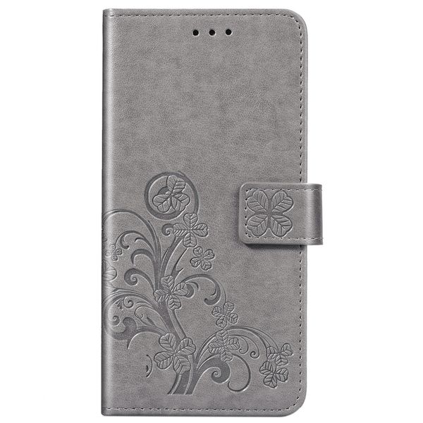 Etui de téléphone Fleurs de Trèfle Xiaomi Mi 10 Lite - Gris