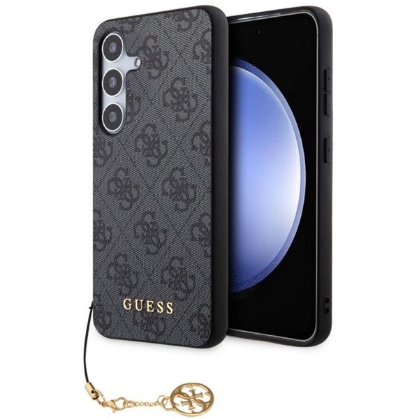 Guess Coque arrière 4G Classic Logo Charm Samsung Galaxy S24 Plus - Noir