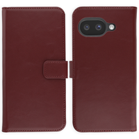 Selencia Étui portefeuille en cuir véritable Google Pixel 10a - Burgundy