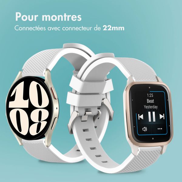 imoshion Bracelet en silicone souple - Connexion universelle 22 mm - Blanc