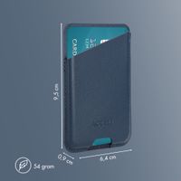 Accezz Porte-cartes en cuir magnétique - Compatible avec Apple Find My - Nightfall Blue