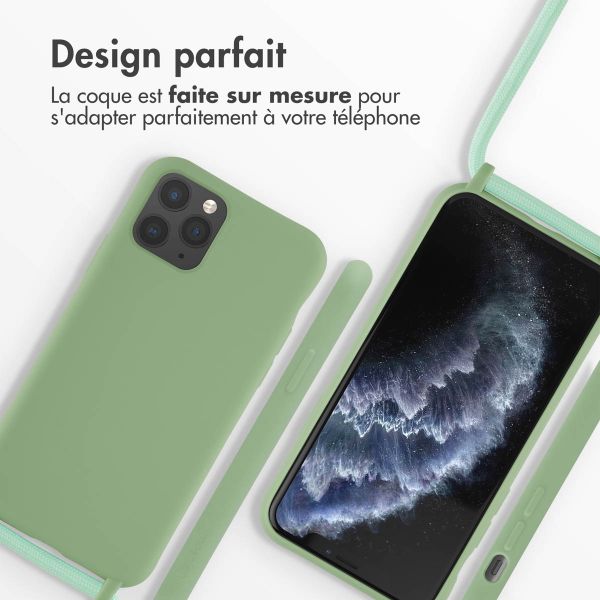 imoshion Coque en silicone avec cordon Apple iPhone 11 Pro - Vert