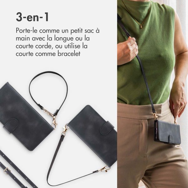 imoshion Etui de télephone portefeuille avec cordon Samsung Galaxy S21 FE - Noir