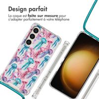 imoshion Coque Design avec cordon Samsung Galaxy S23 - Jellyfish Watercolor