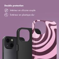Selencia Coque arrière Vivid Apple iPhone 13 - Wavy Swirl Pink Plum