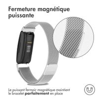 imoshion Bracelet magnétique milanais Fitbit Inspire - Taille S - Argent