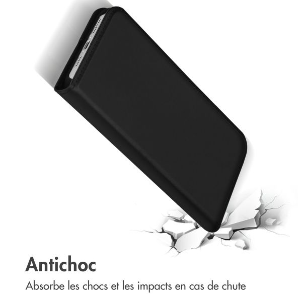 Accezz Étui de télephone Slim Folio en cuir de qualité supérieure Apple iPhone 14 Pro Max - Noir