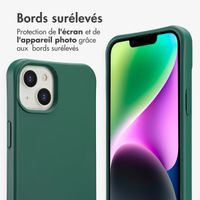 imoshion Coque arrière Color avec cordon amovible et MagSafe Apple iPhone 14 - Vert foncé