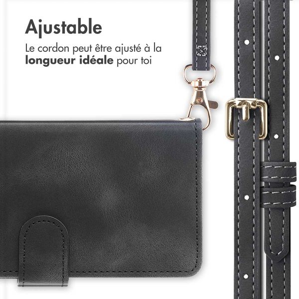 imoshion Etui de télephone portefeuille avec cordon Samsung Galaxy A14 (5G/4G) - Noir