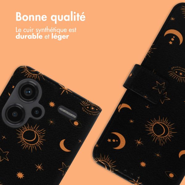 imoshion Étui de téléphone portefeuille Design Xiaomi Redmi Note 13 Pro Plus (5G) - Sky Black