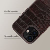Selencia Coque arrière Croco avec MagSafe Apple iPhone 16 - Choco Brown
