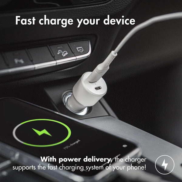 imoshion Car Charger - Chargeur de voiture - Power Delivery - 20 Watt - Blanc