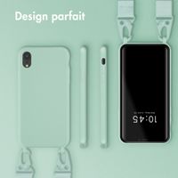 Selencia Coque silicone avec cordon amovible Apple iPhone Xr - Turquoise