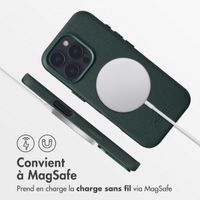 Accezz Coque arrière en cuir avec MagSafe Apple iPhone 16 Pro - Cedar Green