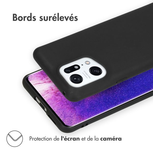 imoshion Coque Couleur pour Oppo Find X5 Pro 5G - Noir