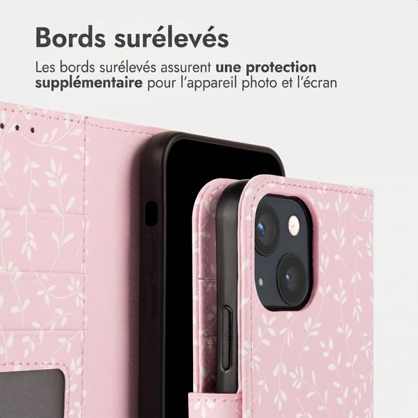 imoshion Étui de télephone portefeuille Design Apple iPhone 13 - Pink Bazaar Flowers