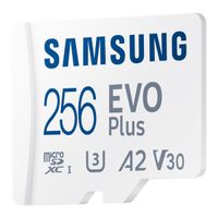 Samsung EVO Plus microSD 2024 - 265GB - Inclus un adaptateur SD - UHS-I/U3/Full HD/4K UHD
