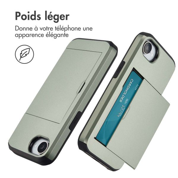 imoshion Coque arrière avec porte-cartes iPhone 16e - Vert