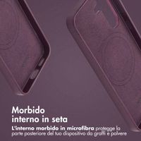 Accezz Coque arrière en cuir avec Magsafe Samsung Galaxy S25 - Heath Purple
