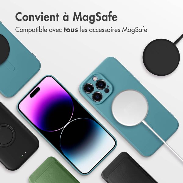 imoshion Coque Couleur avec MagSafe Apple iPhone 14 Pro Max - Smoke Green