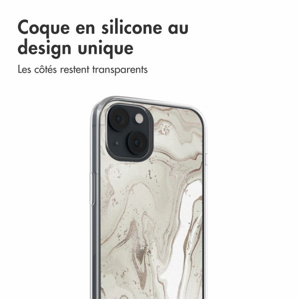 imoshion Coque design pour iPhone 14 - Sandy Marble