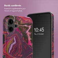 Selencia Coque arrière Vivid Tough avec MagSafe iPhone 16 - Marble Purple