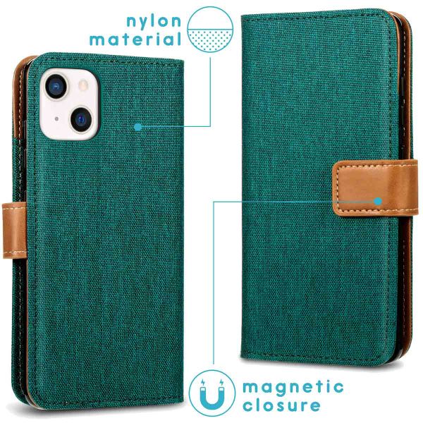 imoshion Étui de téléphone portefeuille Canvas Luxe iPhone 13