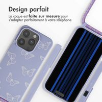imoshion Coque design en silicone avec cordon Apple iPhone 15 Pro - Butterfly