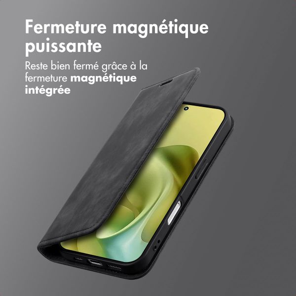 imoshion Étui de téléphone portefeuille Slim Motorola Moto G86 - Noir