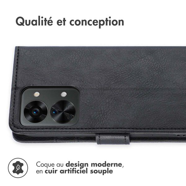 imoshion Étui de téléphone portefeuille Luxe OnePlus Nord 2T - Noir