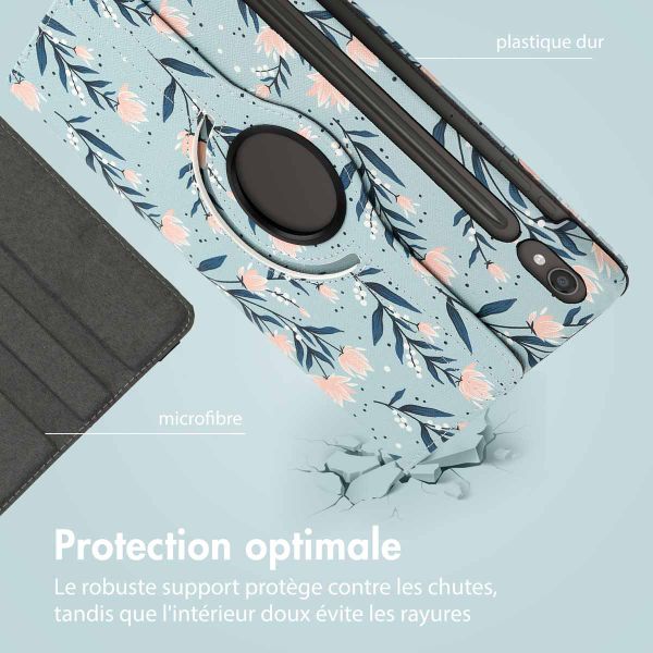 imoshion Coque tablette Design rotatif à 360° Samsung Galaxy Tab S9 11.0 pouces - Flowers