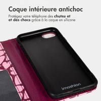 imoshion Étui de télephone portefeuille Design Apple iPhone SE (2022 / 2020) / 8 / 7 / 6(s) - Hearty Blush