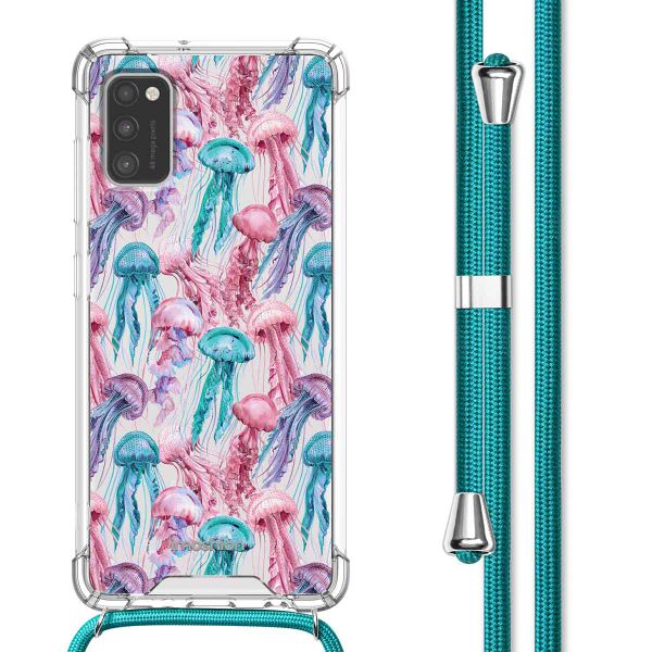 imoshion Coque Design avec cordon Samsung Galaxy A41 - Jellyfish Watercolor