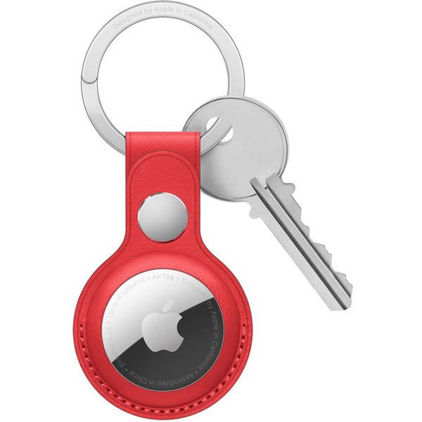 Apple Leather Key Ring Apple AirTag - Red