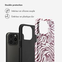 Selencia Coque arrière Vivid Apple iPhone 15 Pro - Trippy Swirl Dark Rose