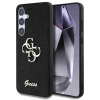 Guess Coque 4G Metal Logo Glitter Samsung Galaxy S25 - Noir