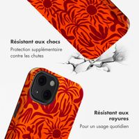 Selencia Coque arrière Vivid Tough avec MagSafe iPhone 13 - Tropical Vibes Apricot