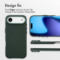Accezz Coque arrière en cuir avec MagSafe Apple iPhone Air - Cedar Green