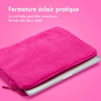 imoshion Pochette ordinateur Fluffy 13-14 pouces - Hot Pink