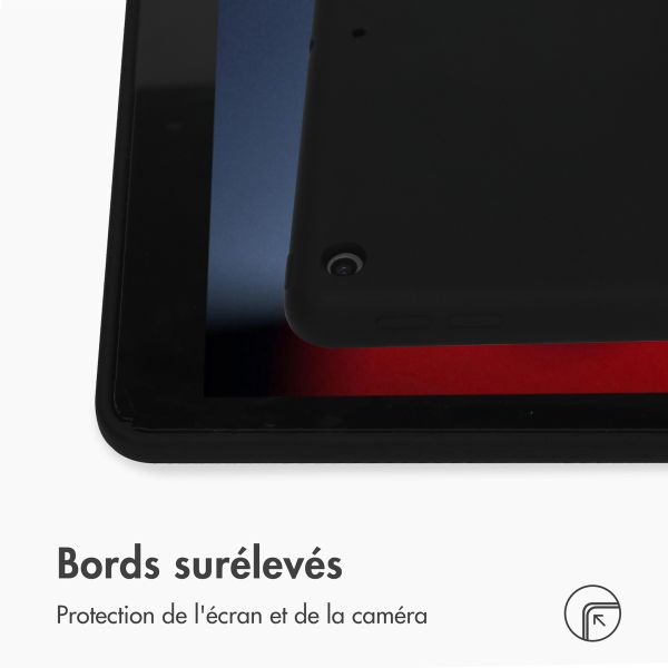 Accezz Coque Liquid Silicone iPad 9 (2021) 10.2 pouces / iPad 8 (2020) 10.2 pouces / iPad 7 (2019) 10.2 pouces - Noir