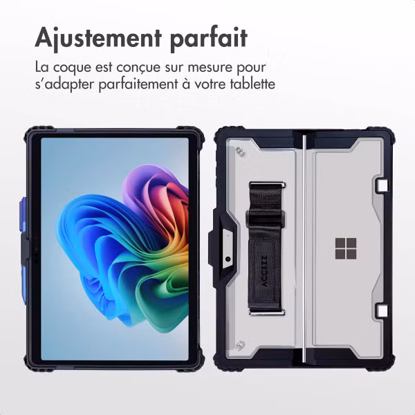 Accezz Coque Rugged avec support Microsoft Surface Pro 9 / Pro 10 / Pro 11 - Noir