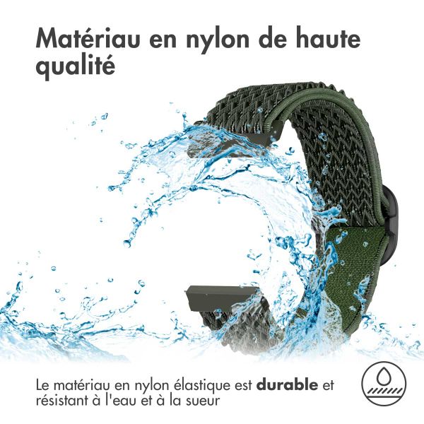 imoshion Bracelet élastique en nylon Samsung Galaxy Watch 7 40/44 mm - Vert foncé