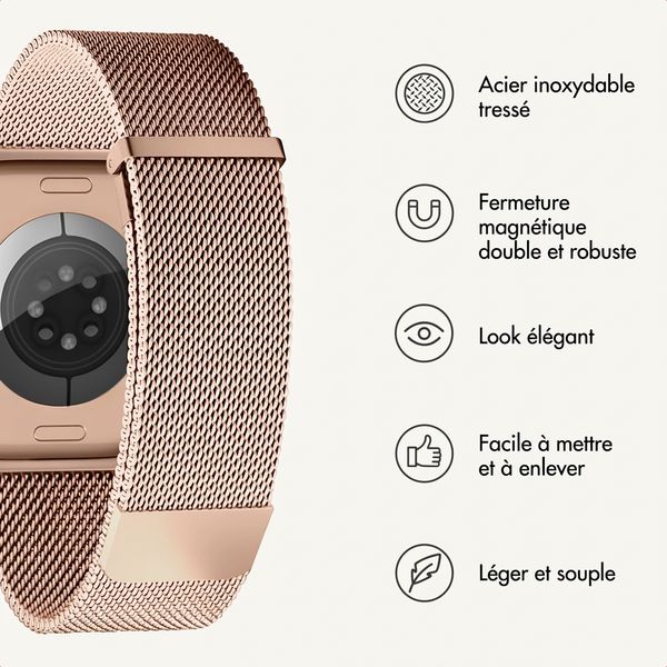 imoshion Bracelet magnétique milanais Apple Watch | 44/45/46/49 mm - Rose Gold