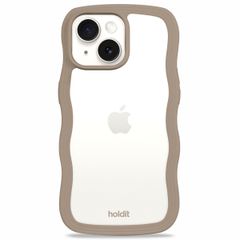 Holdit Coque Wavy iPhone 14/15 Plus - Mocha Brown / Transparent