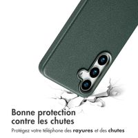 Accezz Coque arrière en cuir avec Magsafe Samsung Galaxy S25 Plus - Cedar Green