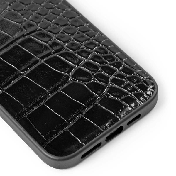 iDeal of Sweden Coque Vegan Leather Apple iPhone 14 Pro Max - Black Croco