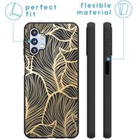 imoshion Coque Design Samsung Galaxy A32 (5G) - Feuilles / Noir