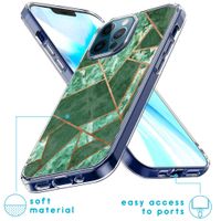 imoshion Coque Design iPhone 12 (Pro) - Cuive graphique / Vert