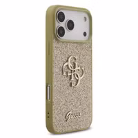 Guess Coque Big 4G Logo Grained Apple iPhone 17 Pro Max - Doré