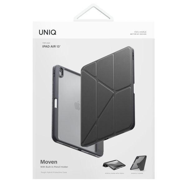 Uniq Étui Moven Apple iPad Air 13 pouces (2025) M3 / (2024) M2 - Charcoal Grey